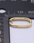 Oblong Huggie Earrings - Cloth + Cabin
