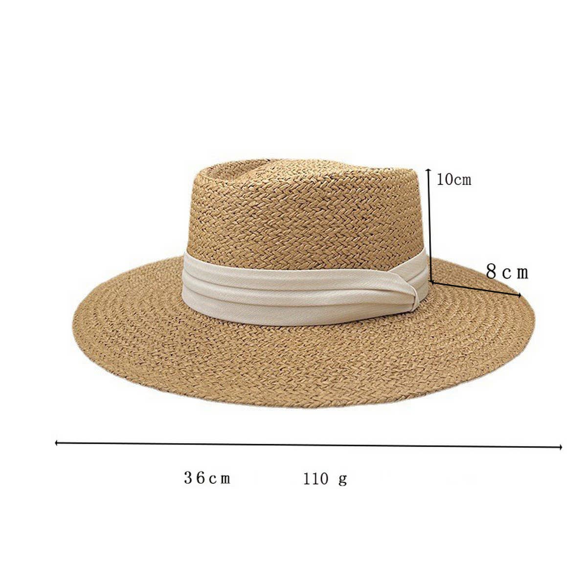 BEACH VACATION SUN FEDORA STRAW HATS FOR WOMEN_CWAH1151 - Cloth + Cabin