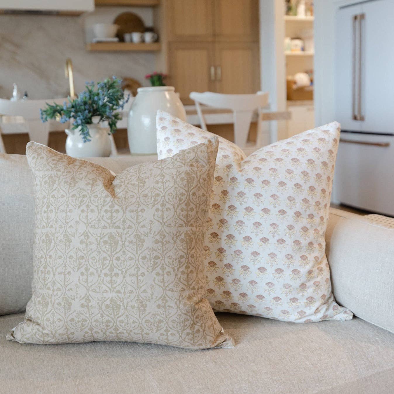 White Floral Pillow Cover