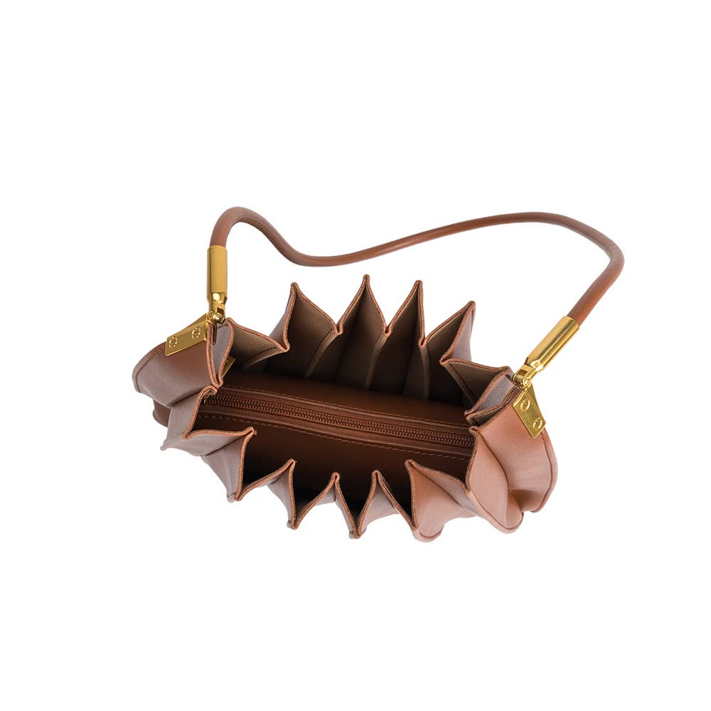 Carrie Saddle Pleated Vegan Shoulder Bag - Cloth + Cabin