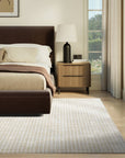 Dalia Beige Micro Grid Indoor Outdoor Rug