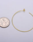 Simple Light Hoops 24K Gold - Cloth + Cabin