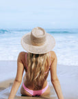 SEIRA - Wide Brim Open Weave Straw Rancher Hat