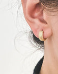 Gold Textured Huggie Hoops - Cloth + Cabin