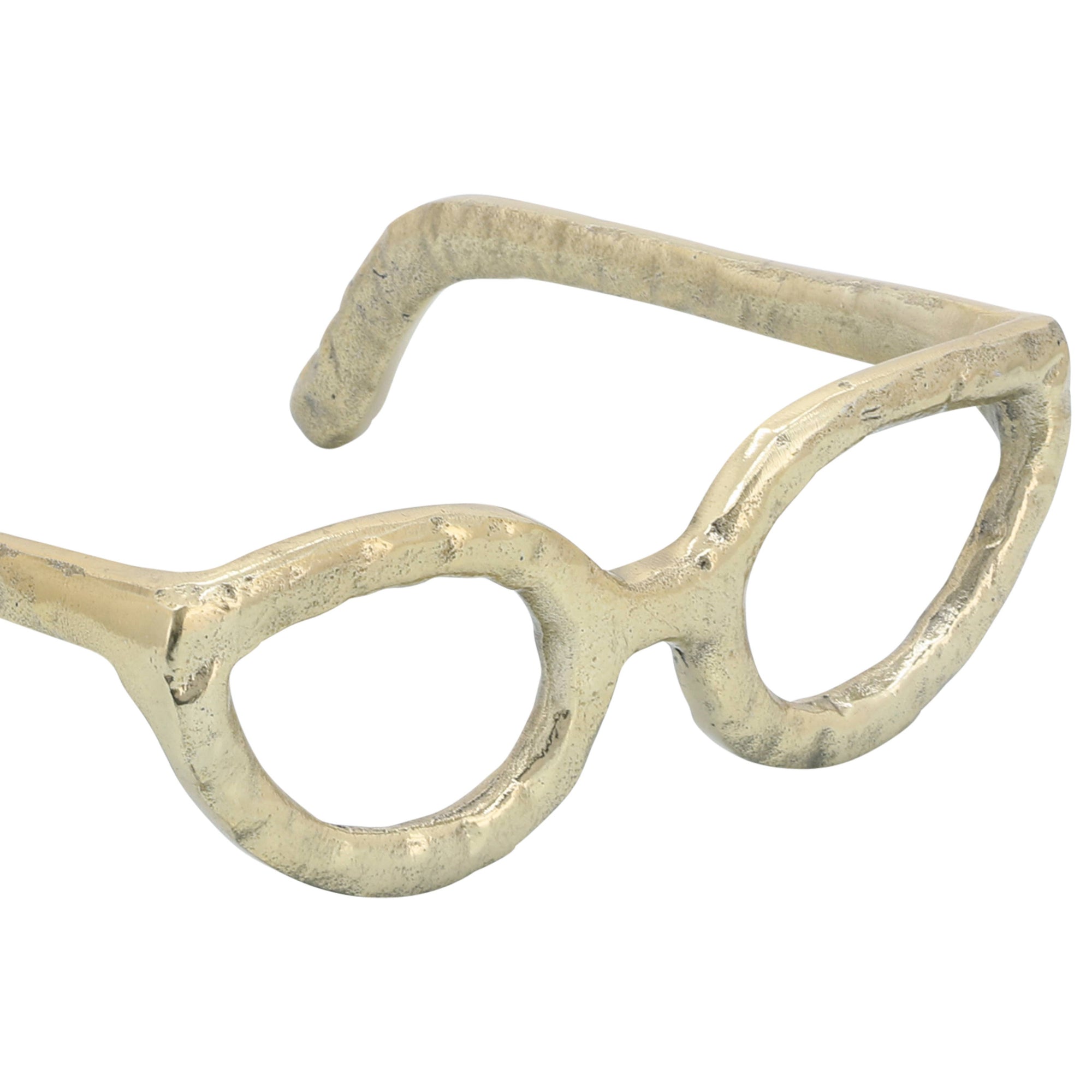 Gold Metal Abstract Cat Eye Glasses Sculpture - Cloth + Cabin