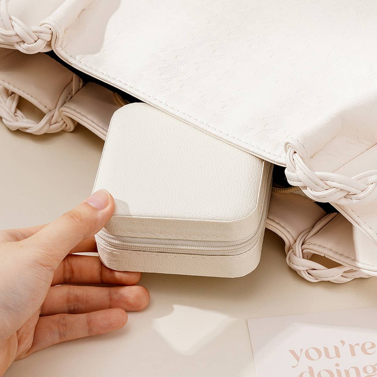 MACARON SOLID COLOR JEWELRY STORAGE BOX_CWAJE1541 - Cloth + Cabin