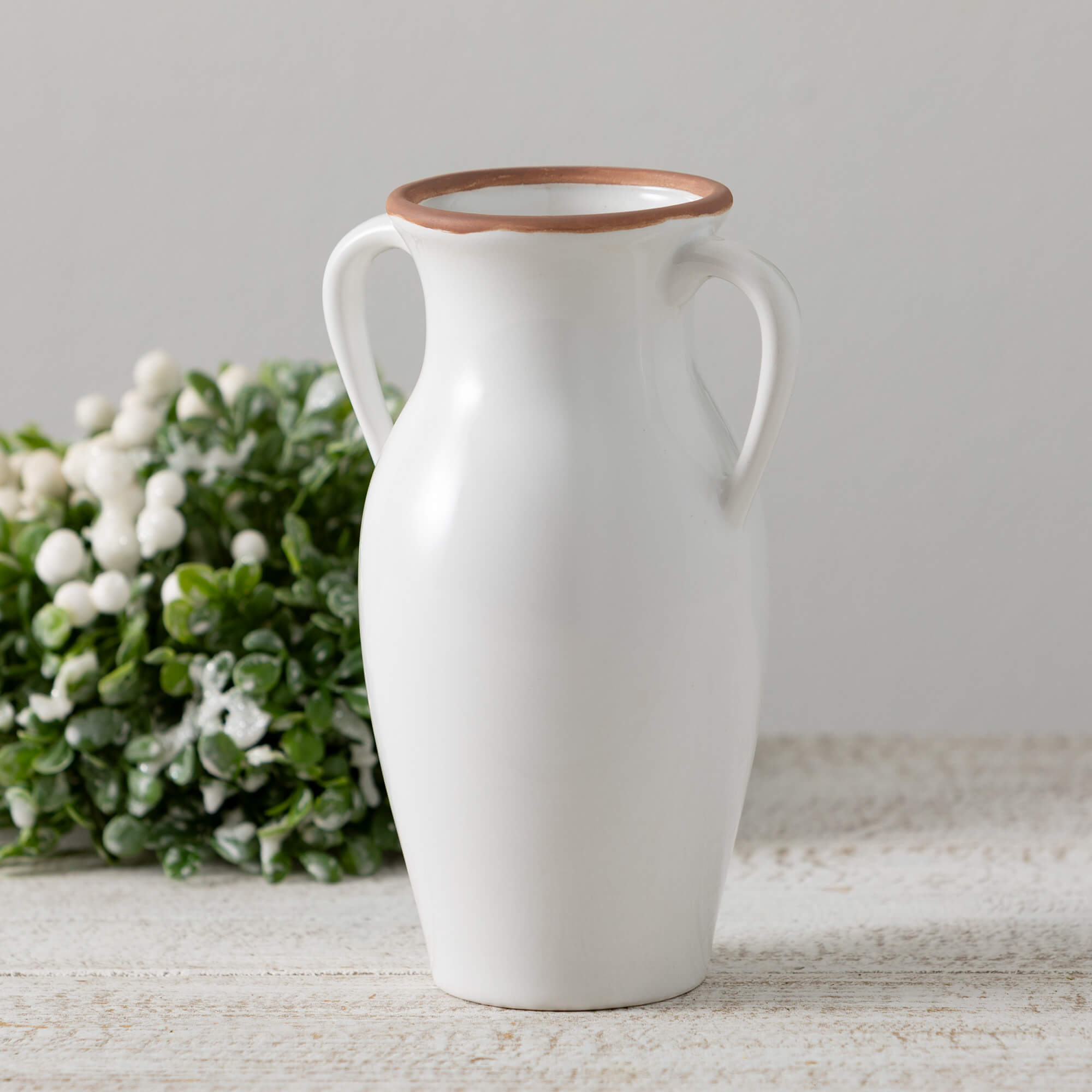 Natural Rimmed White Vase