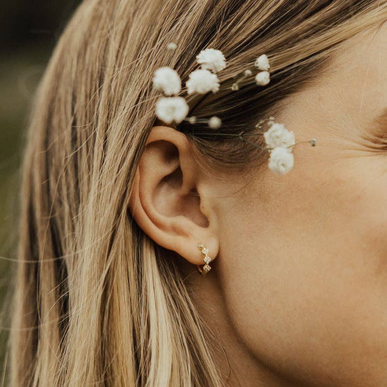 Alice Diamond Hoops - Cloth + Cabin