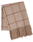 Connell Burgundy Windowpane Throw