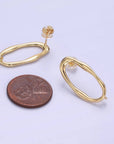 Open Molten Oblong Earrings