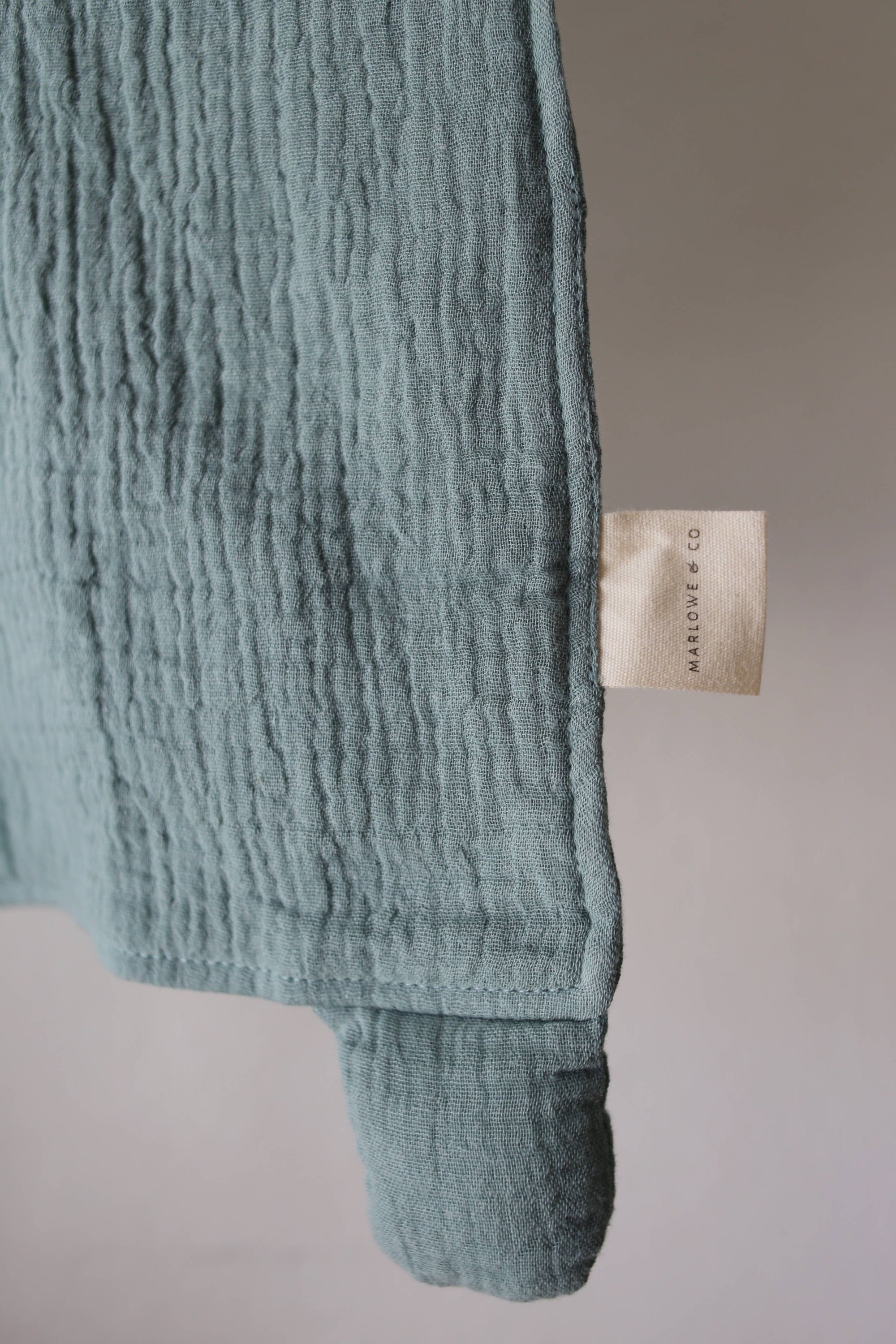Organic Cotton Muslin Sage Bunny Lovey Blanket 