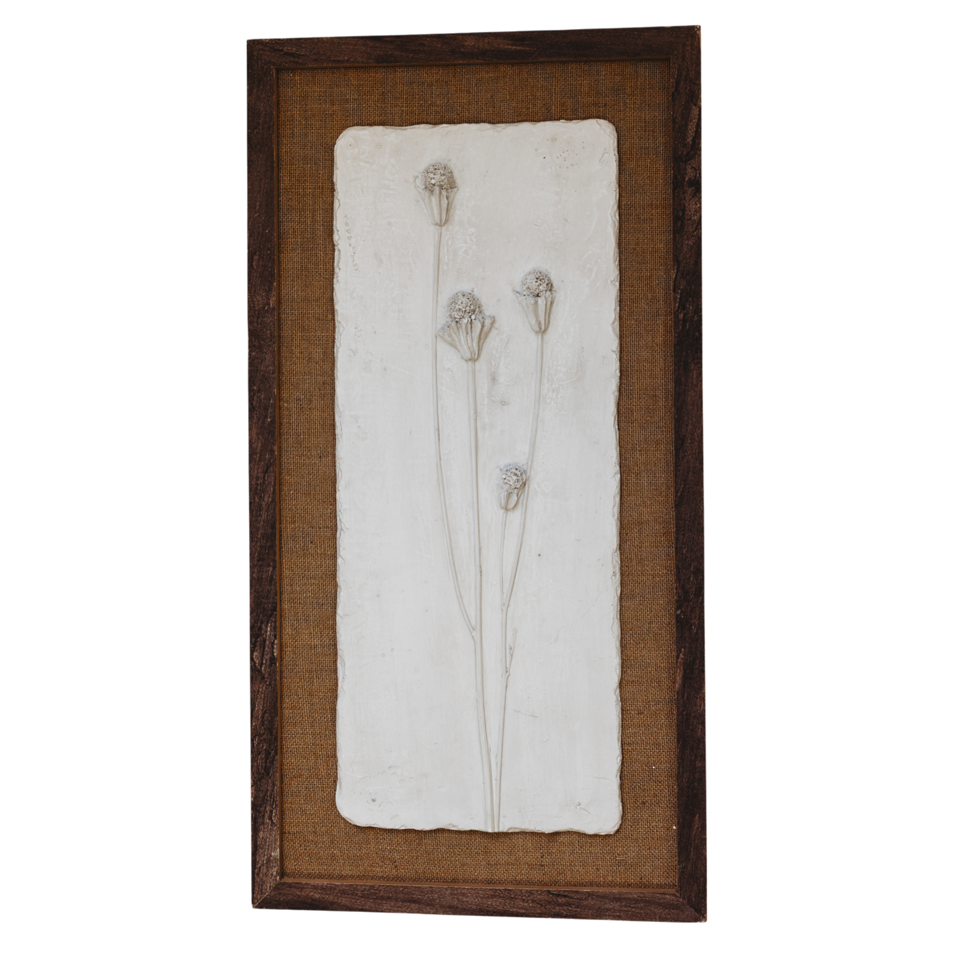 3 White Flowers Botanical Wall Art - Cloth + Cabin
