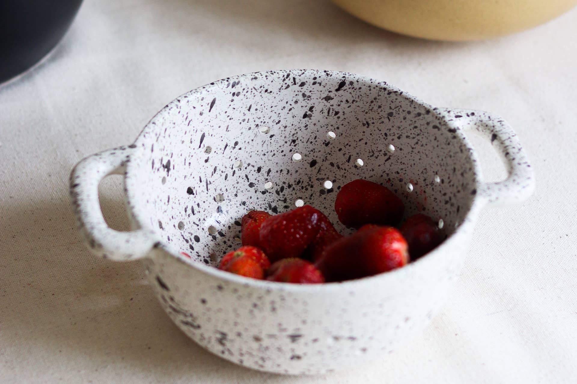 Handmade Ceramic Colander - Cloth + Cabin