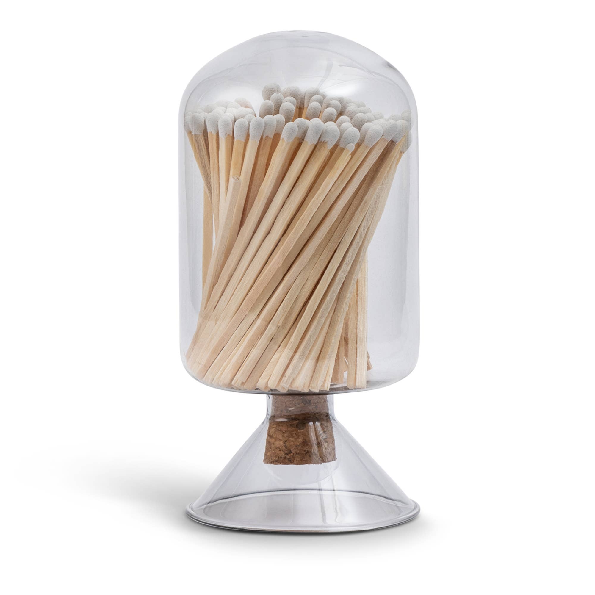 Matches in Glass Cloche Small - Smoke - Cloth + Cabin