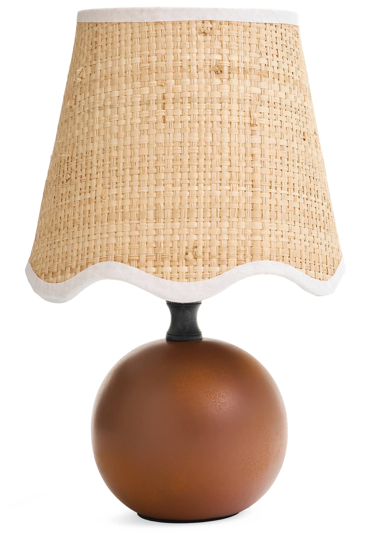 Table Lamp Cera Base w/ Curvy Edge Shade Ant Rust