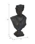 Bronze Grecian Bust Sculpture - Cloth + Cabin