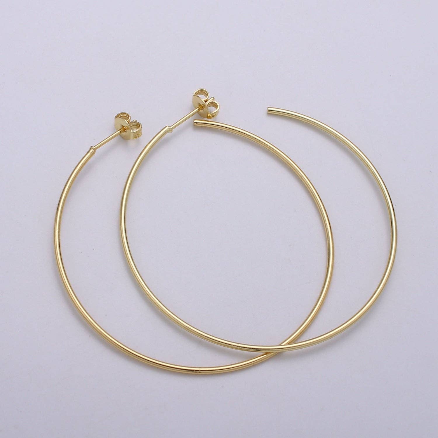 Simple Light Hoops 24K Gold - Cloth + Cabin