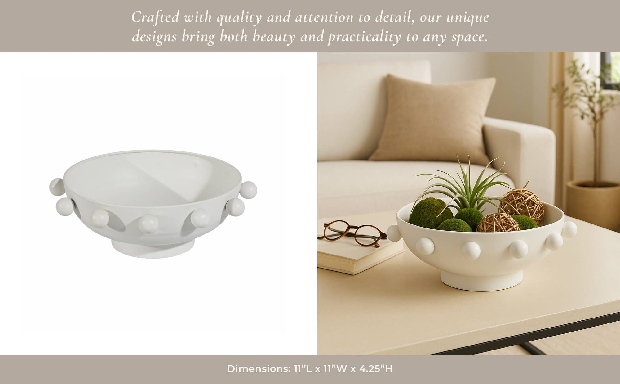 Hobnail Decorative Bowl - Cloth + Cabin