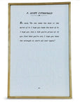 Book Page Handmade Paper Framed Sign, F. Scott Fitzgerald - Cloth + Cabin