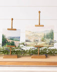 Mini Landscape Art on Gold Easel Stands - Cloth + Cabin