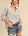 Lyla Striped Button Down Shirts