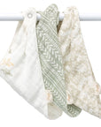 Willow Sage Muslin Cotton Bandana Baby Bib (3 Pack)