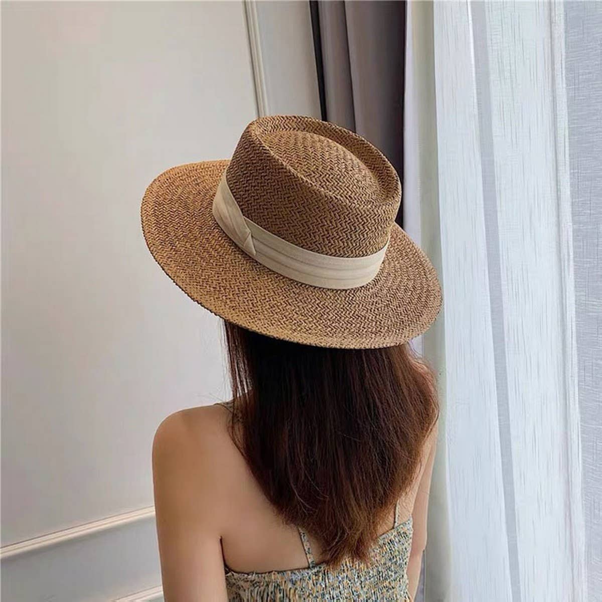 BEACH VACATION SUN FEDORA STRAW HATS FOR WOMEN_CWAH1151 - Cloth + Cabin
