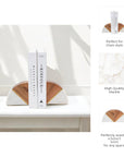 Marble Wood and Brass Bookends / Set of 2 - Cloth + Cabin
