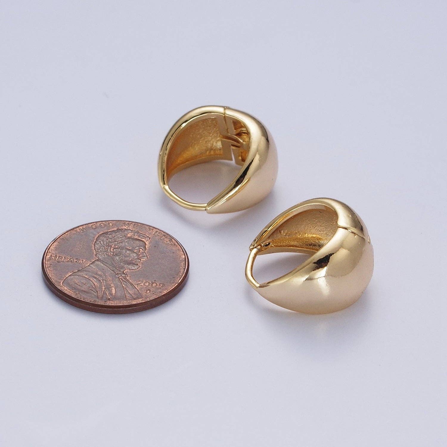 Chubby Band Hoops Huggie Earrings - Cloth + Cabin