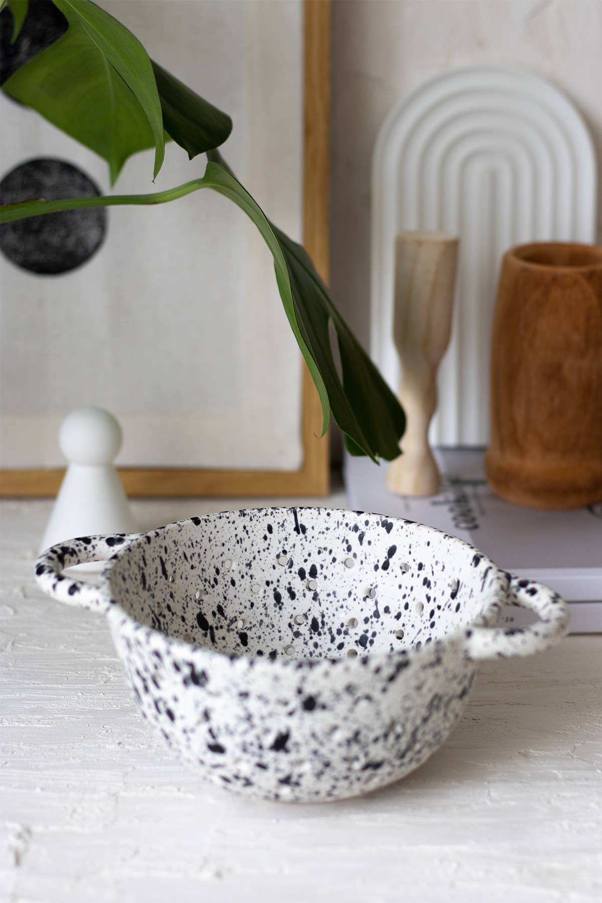 Handmade Ceramic Colander - Cloth + Cabin