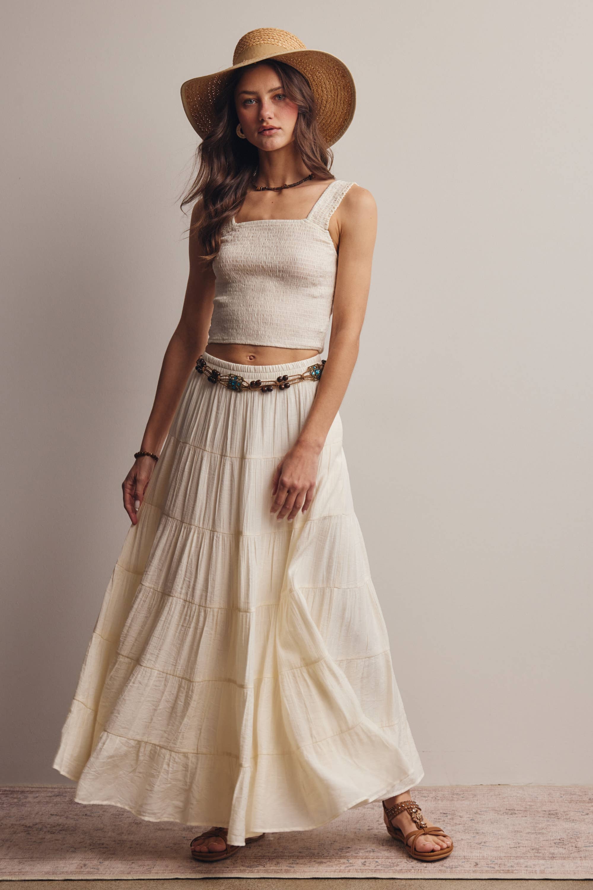 Alana Tiered Maxi Skirt
