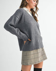 Tamara Oversized V-Neck Sweater - Cloth + Cabin