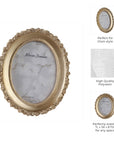 Gold Polyresin Oval Rosette Border Photo Frame - Cloth + Cabin