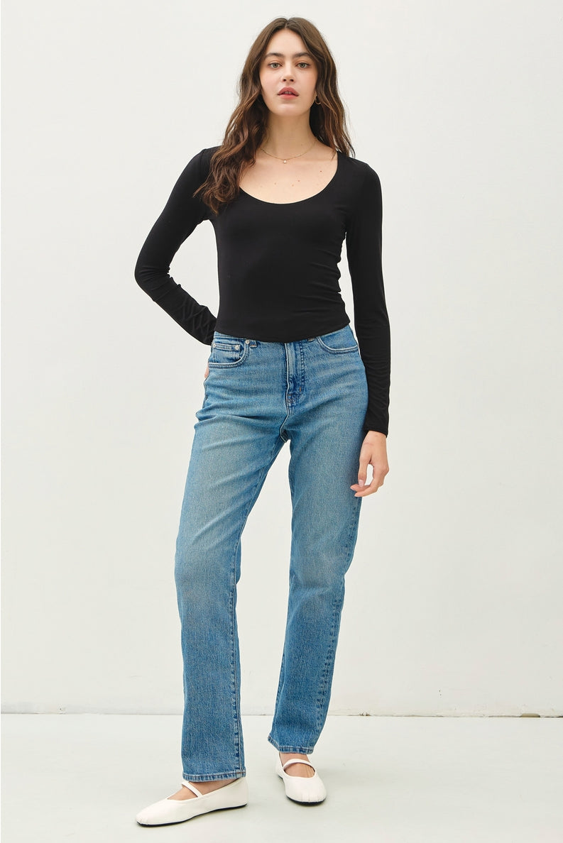 Kaleigh Basic Long Sleeve Top - Cloth + Cabin