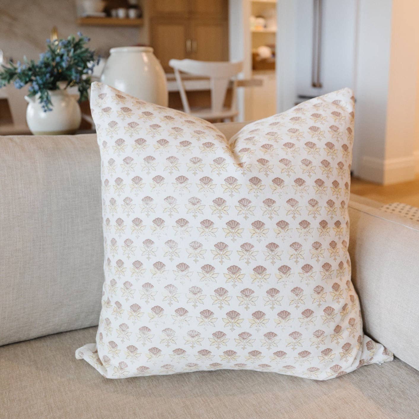 White Floral Pillow Cover