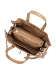 Sutton Tan Recycled Vegan Leather Tote Bag - Cloth + Cabin