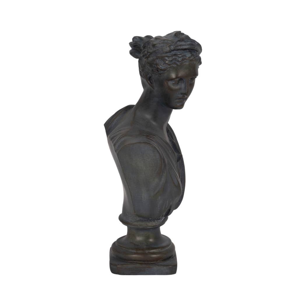 Bronze Grecian Bust Sculpture - Cloth + Cabin