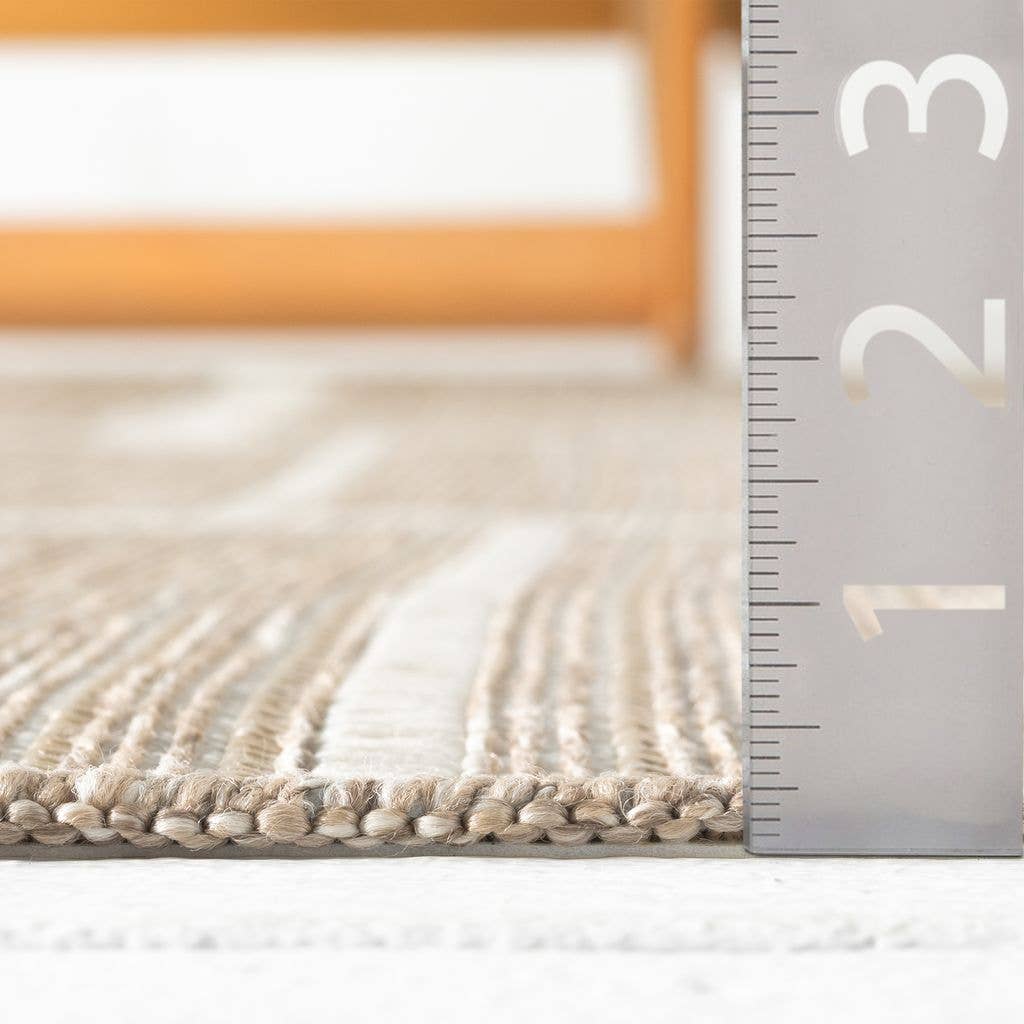 Ocean Gridscape Indoor/Outdoor Area Rug