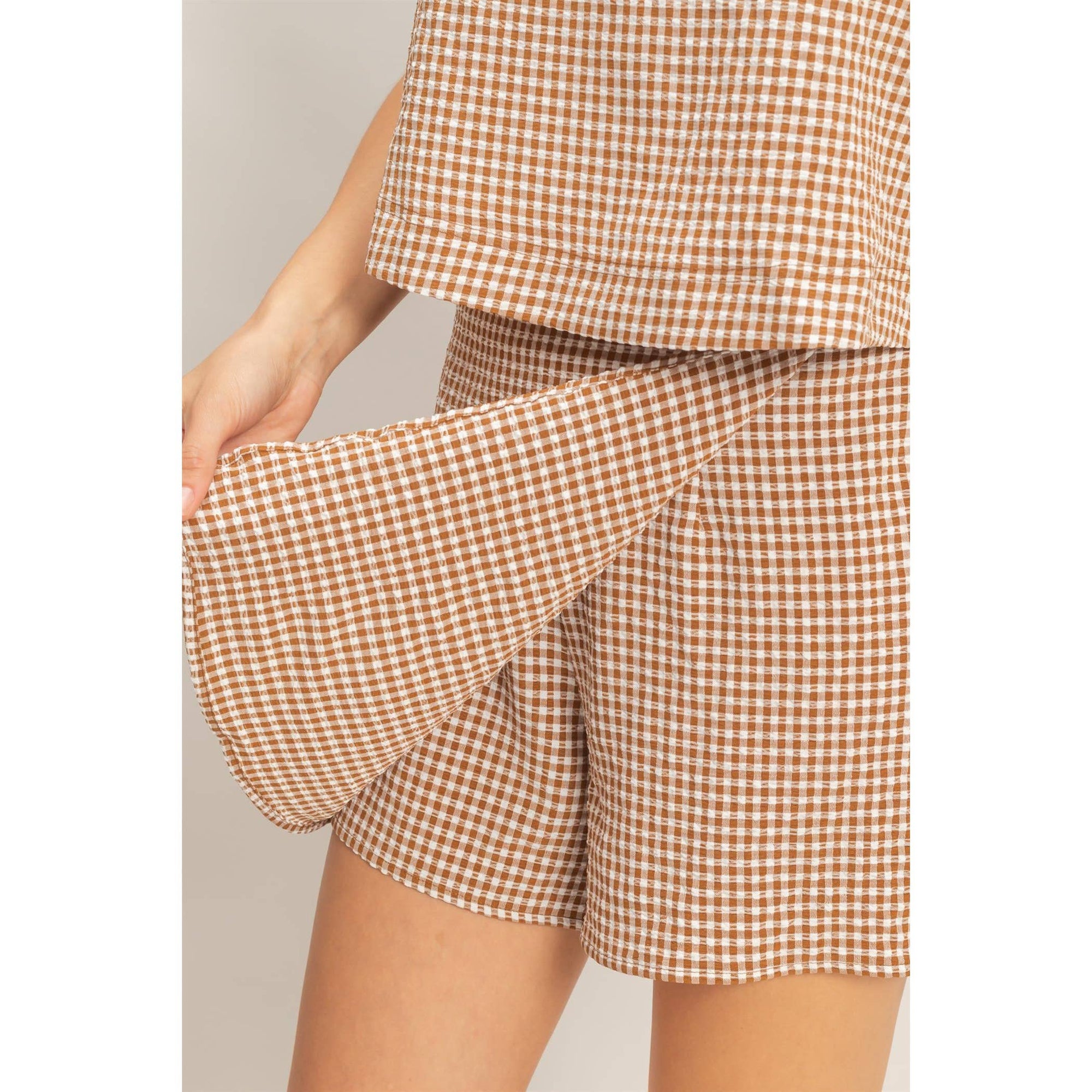 Kaley Gingham Skirt + Top Set - Cloth + Cabin