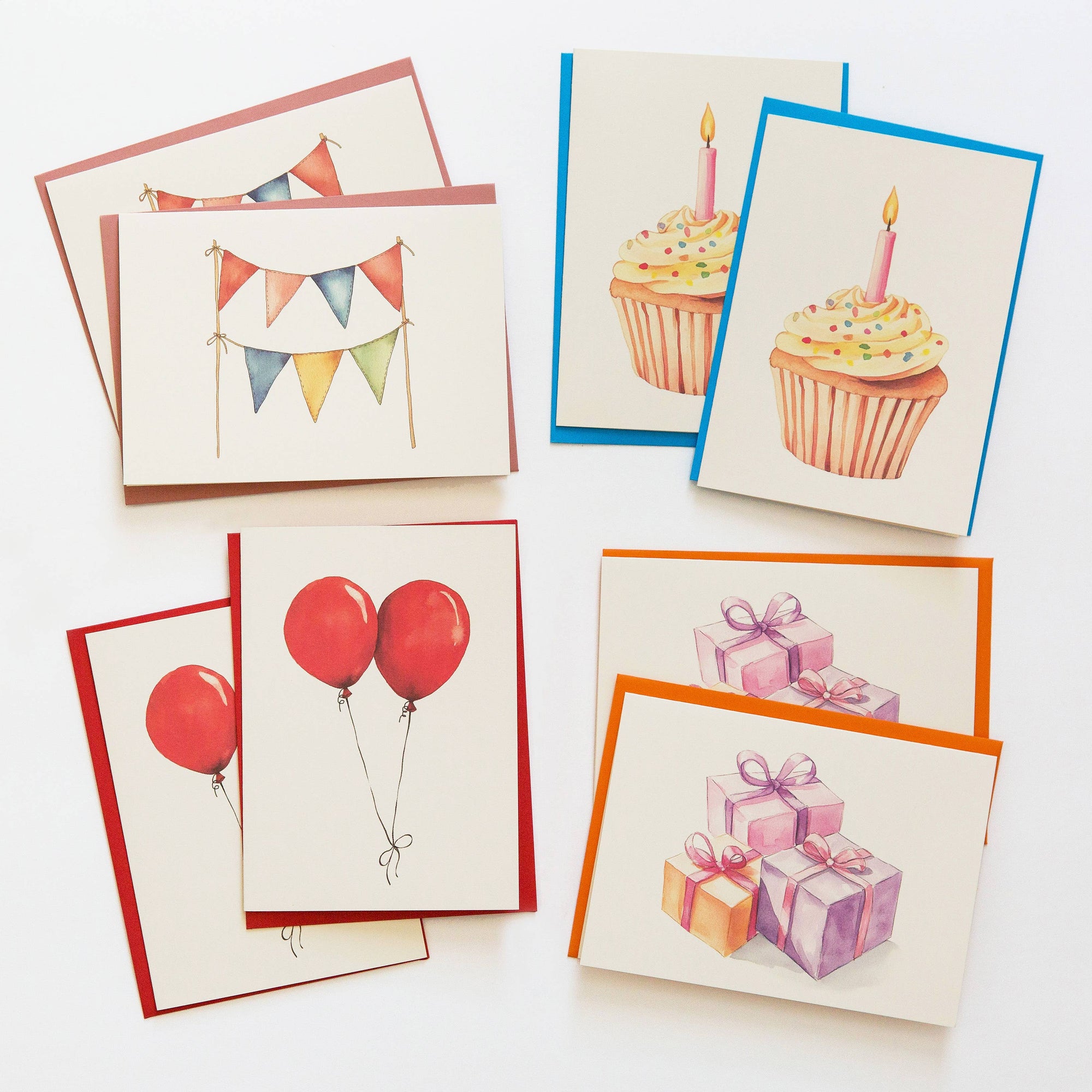 Celebration Pennants - Box of 6 Note Cards - Cloth + Cabin