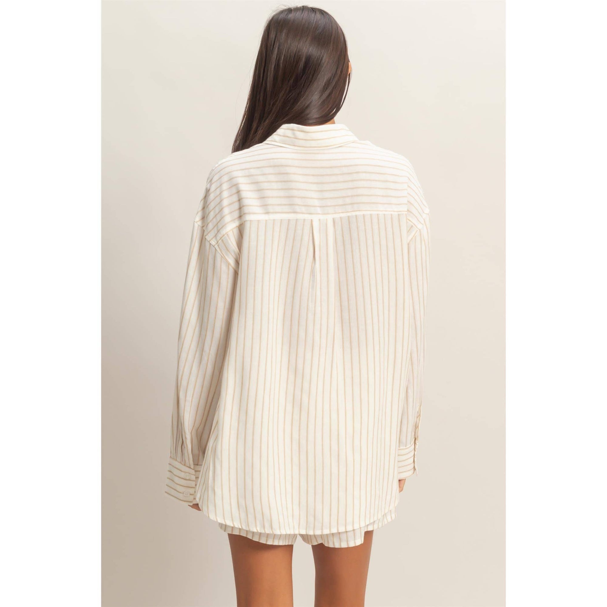 Hailee Striped Button-Up Shirt - Cloth + Cabin