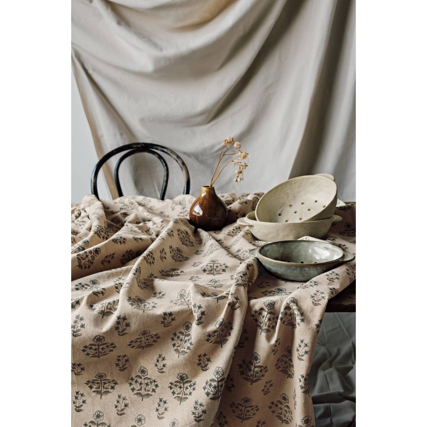 7 Inch Gray Stoneware Fruit Bowl - Cloth + Cabin