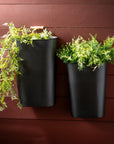 Embossed Black Wall Planters