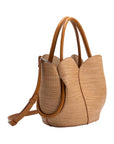 Tulip Raffia Embossed Recycled Top Handle - Cloth + Cabin