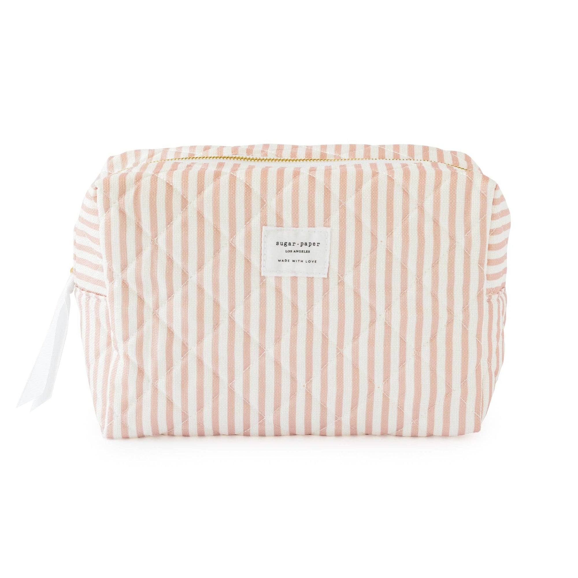 Cosmetic Pouch-Rose Stripe - Cloth + Cabin