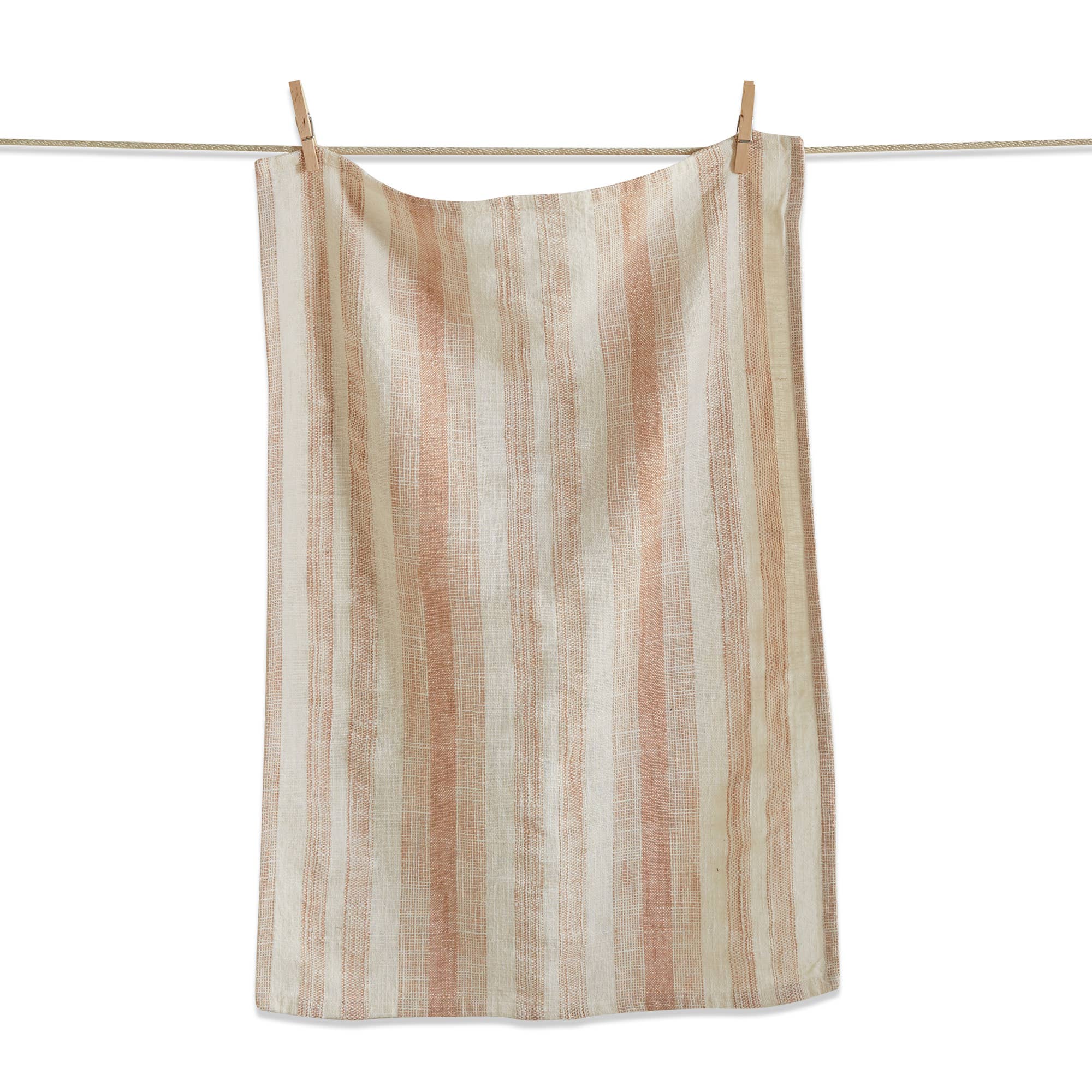Serene Stripe Blush Cotton Dishtowel - Cloth + Cabin
