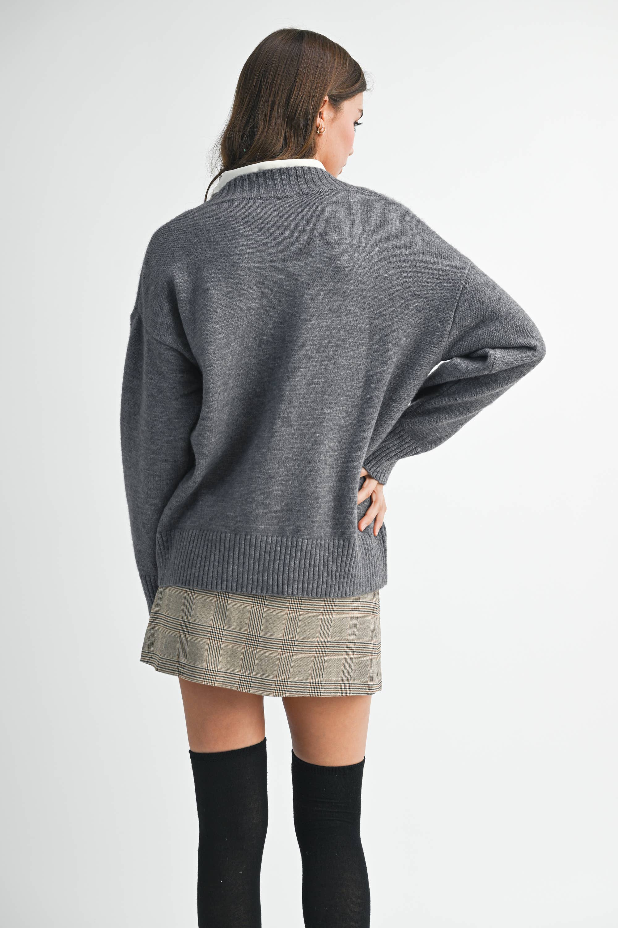 Tamara Oversized V-Neck Sweater - Cloth + Cabin