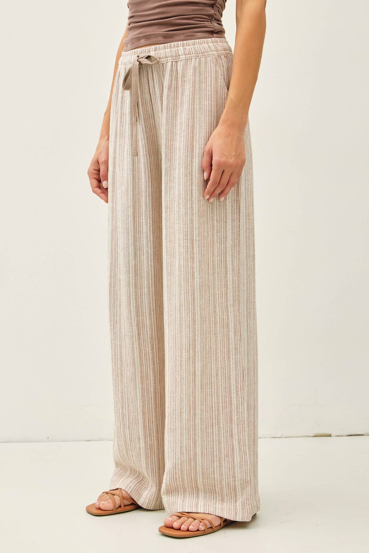 Kyra 29"  Striped Linen Pants - Cloth + Cabin