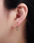 Oblong Huggie Earrings - Cloth + Cabin