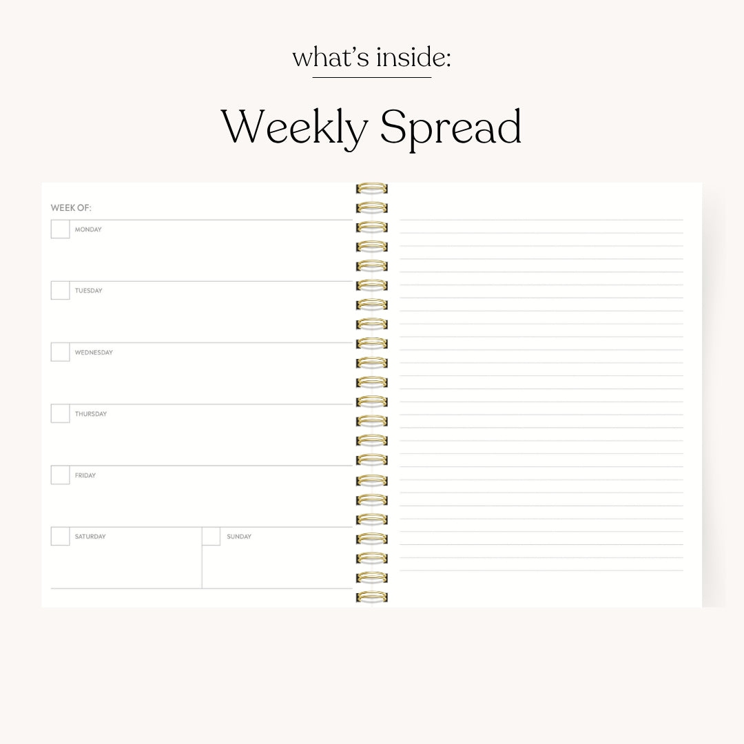 Blue Stripes Undated Planner - Cloth + Cabin